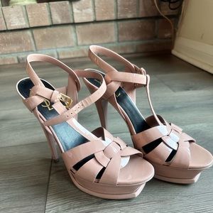 Saint Laurent PINK 'Tribute' platform sandals